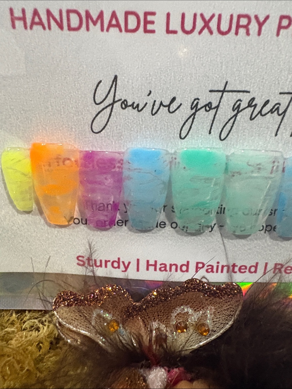 Handmade Multicolor mixed w/ clear & Smokey white for marbled look NWT 5/$35 - Picture 3 of 5